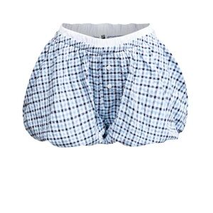 Blue and White Plaid Kids Shorts